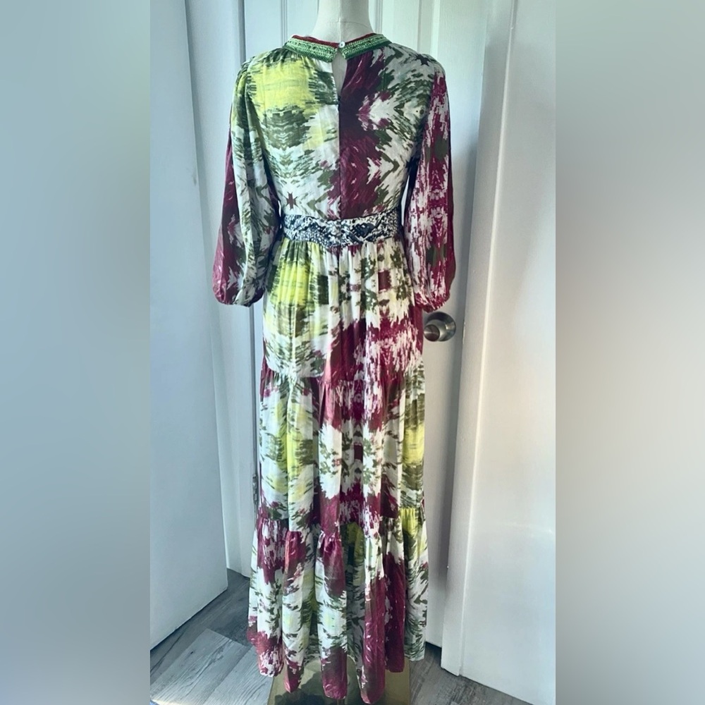 CONNOR & BLAKE Hand Crafted Tie Dye Splash Belinda Maxi Dress Women's Size Large - Picture 5 of 16